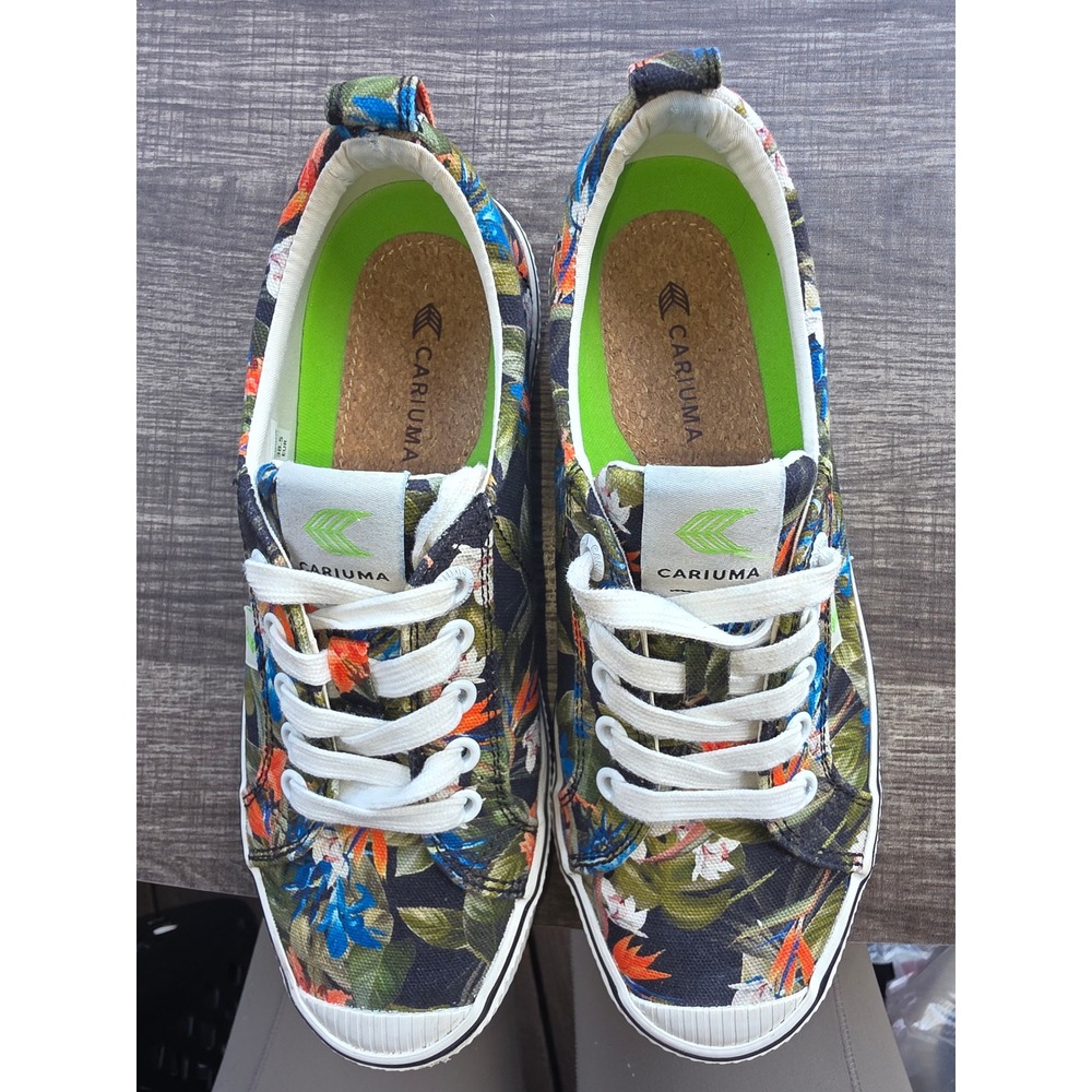 1105 Cariuma OCA Low Tropical Floral Canvas Sneakers Women 7.5 Men 6 100103P03W